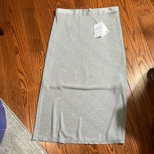 & other stories silver skirt